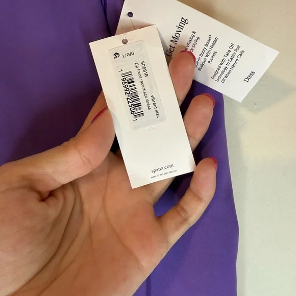 NWT New Spanx Get Moving Zip Front Dress size L - Picture 4 of 7